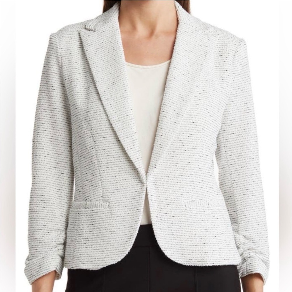 Amanda &‎ Chelsea scrunched sleeve ponte blazer nwt size small